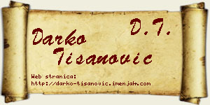 Darko Tišanović vizit kartica